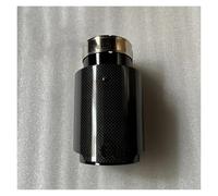 Embout d'échappement 1 Pièce Embouts D'échappement Simples Tuyau Noir Brillant En Fiber Carbone Queue Fin Silencieux Pour Universel Tuyaux d'échappement(ID 70MM-OD 76MM)