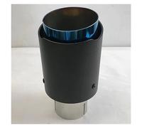 Embout d'échappement 1 pièce pour Mazda CX-2, Embout d'échappement Simple, Tuyau Bleu Mat, Silencieux en Carbone Lisse, tuyaux d'échappement de Voiture (57-89 mm)