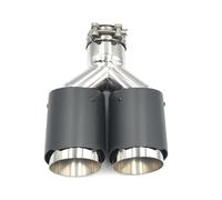 Embout d'échappement 1 Pièce Y Modèle Carbone Échappements Double Extrémité Conseils Pour BMW Échappement Double Silencieux Tuyaux Queue Conseils Extrémités tuyau auto(IN 70MM-OUT 114MM)