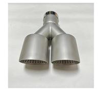 Embout D'echappement 1 Pièces Accessoires Tuyau D'échappement En Acier Inoxydable Sablé Queue Gorge Silencieux Type Y Double Sortie Affleurant Grand Calibre Voiture Tuyau d'échappement(67mm-89mm)