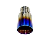 Embout d'échappement 1 Pièces Automobiles Tuyau D'échappement Silencieux Queue Gorge Acier Inoxydable Rôti Bleu Nid Guêpe Grand Diamètre Trompette Bouche Auto Fuyal Sifflet(51mm-101mm)