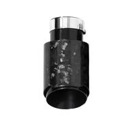 Embout d'échappement 1 Pièces Brillant Forge Fiber Carbone Noir 304 Acier Inoxydable Embout Silencieux Universel Tuyau D'échappement Buse Silencieux Embouts Extrémités tuyau auto(ID57MMOD101MM)