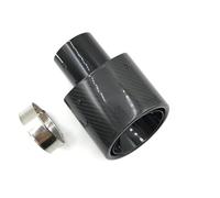 Embout d'échappement 1 Pièces Embouts D'échappement Ovales Inclinés Échappements En Carbone Brillant Tuyau Silencieux Noir Acier Inoxydable Pour BMW Tuyaux d'échappement(60-115)