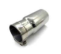 Embout d'échappement 1 Tuyau D'échappement Acier Inoxydable À Bord Plat Modifié Voiture Embout Silencieux Brillant Monocouche Terminal d'échappement(ID 63-OD 76)