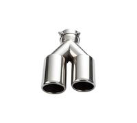Embout D'Échappement 1 Tuyau D'échappement En Acier Inoxydable, Entrée 63 Mm Sortie 70 Double Pour Voitures Tuyaux Queue Voiture(R)