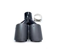 Embout d'échappement 1PC 63MM IN 89MM OUT Double Fibre Carbone + Embout D'échappement Acier Inoxydable Silencieux Tuyau D'échappement Embout D'échappement Mat Terminal d'échappement(70 IN 101 OUT)