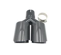 Embout d'échappement 1Pcs Embout Silencieux Double Fibre Carbone Brillant Tuyau D'échappement Universel Acier Inoxydable Noir Pour BMW F30 E90 Terminal d'échappement(73MM IN-89MM OUT)