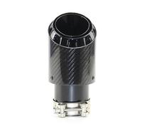 Embout d'échappement 1Pcs Tuyau D'échappement Silencieux Queue Gorge Acier Inoxydable Avec Fibre Carbone Noir 89/101/114mm Modifications Voiture À Usage Général Auto Fuyal Sifflet(63mm out 114mm)