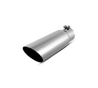 Embout D'échappement 2.75"/6.98 Cm Entrée 3.5"/8.89 Cm Sortie 12" Longueur Totale Embouts Acier Inoxydable Finition Extrémités Tuyau D'échappement Voiture(Straight silver)