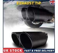 Embout d'échappement à double sortie noir pour silencieux arrière pour kit en acier inoxydable de 1,4"" à 2,5""