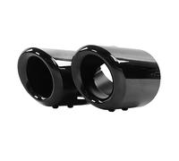 Embout D'échappement Aramox Quad, Remplacement de Gorge de Queue en Fibre de Carbone en Acier Inoxydable pour Defender 90 110 L663 (Noir brillant)
