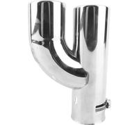 Embout d'échappement automatique, lisse universel Double Out Sus acier inoxydable -Tuyau de queue pour voitures