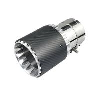 Embout d'échappement Buse D'échappement Voiture En Fiber Carbone 1 Pièce Pour VW Pour Golf Gorge Queue Bouche Modifiée Balle Argentée Tuyaux d'échappement(Inlet63 out101)