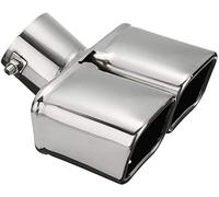 Embout D'échappement Carte D'échappement Voiture 32-58mm Tuyau Silencieux Double Sortie Chrome Offre Tube Type Terminal Universal