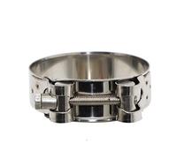 Embout d'échappement Collier De Serrage En Acier Inoxydable Haute Résistance Pour Embout D'échappement De Voiture Style Boulon En T Pour La Réparation Tuyau D'échappement(52mm-54mm)