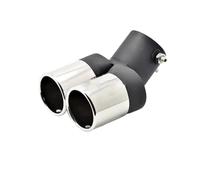 Embout d'échappement Compatible avec Ford Pour Focus Pour Fiesta 2008-2013 Acier Inoxydable Double Courbé Embout De Silencieux