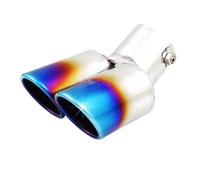 Embout d'échappement Compatible avec Ford Pour Focus Pour Fiesta 2008-2013 Acier Inoxydable Double Courbé Embout De Silencieux