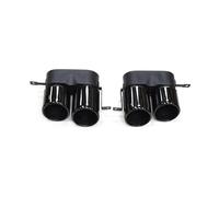 Embout d'échappement de voiture 1 paire d'embout d'échappement en Fiber de carbone pour BMW série 3 G20 G21 330i M340i M Dual pour embout silencieux pour Quad(Noir)