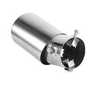 Embout d'échappement de voiture 1 pièces universel arrière rond Chrome ier inoxydable silencieux d'échappement automatique tuyau d'échappementsilencieux sortie de pot