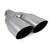 Embout D'echappement De Voiture En Acier Inox 56mm Chrome Universel