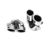 Embout D'échappement De Voiture Quadruple Pour Benz Pour Classe A W177 A35 A200 A180 Mise À Niveau Pour 45 Pare-chocs Arrière A Système Embouts D'éChappement(Silver A)