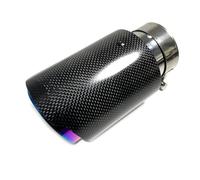 Embout D'échappement De Voiture Violet Brillant En Fibre De Carbone Silencieux Simple Pièces Automobiles Modification Du Tuyau D'échappement Embouts D'éChappement(ID 48mm-OD 89mm)