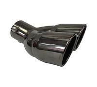 Embout D'échappement Double Coudé Pour Voiture, Boulonné, Coupe Oblique, Silencieux, Titane Noir Sortie Tuyau Arrière Voiture(76mm)