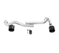 Embout D'échappement Double Pour Voiture E90 E92 320i 318i Tuyau D'échappement En Acier Inoxydable Embout Silencieux Buse Tuyau D'échappement HETEVSCCK(Black)