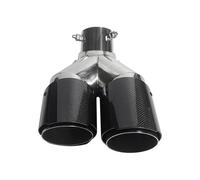 Embout D'échappement Double Sortie Universel En Fibre De Carbone À Angle Réglable Pour Voiture Silencieux Bord Droit Tube d'échappement