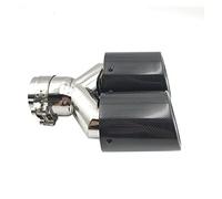 Embout d'échappement Embout De Silencieux D'échappement, 1 Pièce, Modèle Y, Embouts Doubles En Carbone Pour Échappement VW(57MM IN 101MM OUT)