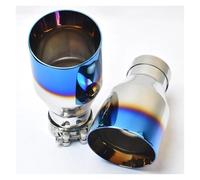 Embout D'échappement Embout D'échappement À Bride En Acier Inoxydable Brûlé Bleu 1 Pièce Biseau Coupé Pour Pointe De Silencieux Bord(IN 60 Out 89 mm)