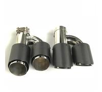 Embout d'échappement Embout D'échappement À Double Extrémité En Carbone Modèle H 2 Pièces Pour Échappement Pour BENZ Embouts De Queue Tuyaux d'échappement(IN 57MM-OUT 76MM)