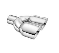 Embout D'Échappement Embout D'échappement Double Boulonné 2,5" D'entrée 3,5" Sortie, 9,5" Long Extrémité Carrée Roulée Un Changement Deux Tuyau Pliés À Double Bord Coupés Échappement Gorge
