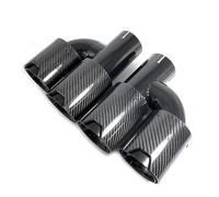 Embout d'échappement Embout D'échappement Double Forme H 1 Pièce Fibre Carbone Noir Brillant/mat Tuyau Silencieux Pour BMW Turbo Sound Sifflet(ID 80-OD 93)