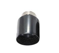 Embout D'Échappement Embout D'échappement En Nid D'abeille Noir Mat Acier Inoxydable Pour Golf Pour GTI MK7(Left ID63-OD101)