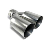 Embout d'échappement Embout D'échappement Monocouche Acier Inoxydable 1 Pièce 63Mm Entrée Coupe Droite 89Mm Sortie Silencieux Tuyau Turbo Sound Sifflet(63MM IN-101MM OUT)