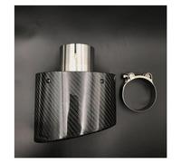 Embout d'échappement Embout D'échappement Ovale Brillant En Fiber Carbone Sortie Grande Taille 150MM Deux Couleurs Silencieux Universel Tuyaux d'échappement(48 IN -150 OUT B)