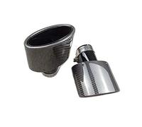 Embout d'échappement Embout d'échappement ovale incliné en carbone noir pour silencieux en carbone( Nlet 51 Size a)