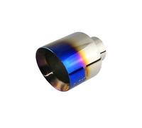Embout D'Échappement Embout D'échappement Universel En Acier Inoxydable, Sortie Ovale Inclinée 63 Mm Ou 76 Mm, 127 Mm(Blue63mm withoutlogo)