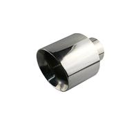 Embout D'Échappement Embout D'échappement Universel En Acier Inoxydable, Sortie Ovale Inclinée 63 Mm Ou 76 Mm, 127 Mm(Silver63mm withoutlogo)