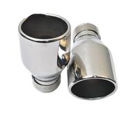 Embout D'Échappement Embout Silencieux D'échappement Coudé Universel En Acier Inoxydable 1 Pièce Tuyaux Queue Voiture(IN 60MM OUT 76MM)