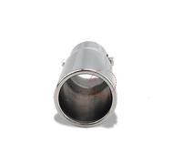 Embout D'Échappement Embout Silencieux D'échappement Rond Chromé Pour Queue Voiture Revêtement Gorge En Acier Inoxydable(Single flat)
