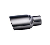 Embout D'Échappement Embout Silencieux D'échappement Universel En Acier Inoxydable Laminé 57 Mm Pour Voiture Échappement Gorge(Noir)