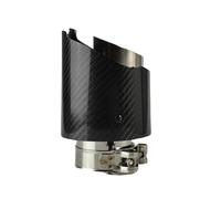 Embout D'échappement Embout Silencieux D'échappement Universel En Fiber Carbone, 1 Pièce, Gorge Queue Voiture Universelle, Acier Inoxydable, Sergé Brillant Silencieux(66mm-101mm)