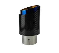 Embout D'échappement Embout Silencieux D'échappement Universel En Fiber Carbone, 1 Pièce, Gorge Queue Voiture, Acier Inoxydable, Placage Bleu, Sergé Brillant Silencieux(63mm-101mm)