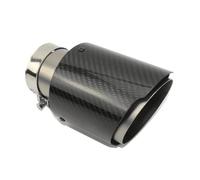 Embout D'échappement Embout Silencieux D'échappement Universel Fiber Carbone, 1 Pièce, Gorge Queue Voiture Universelle Acier Inoxydable, Sablage, Sergé Brillant Silencieux(60mm-114mm)