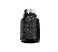 Embout d'échappement Embout Silencieux D'échappement Universel Fibre Carbone Forgée Brillante Acier Inoxydable 304 Noir Embouts Terminal d'échappement(ID60OD89)