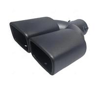 Embout D'Échappement Embout Silencieux D'échappement Voiture Buse Queue Tuyau Carrée En Acier Inoxydable Tuyaux Queue Voiture(Black Straight)
