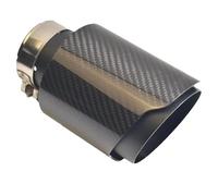 Embout D'éChappement Embouts De Pot D'échappement Noirs Mats En Fibre Carbone Brillante Style Sergé Modifiés Pour Voiture Sifflet D'éChappement(60-89mm)