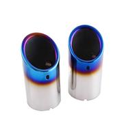 Embout d'échappement Embouts De Silencieux D'échappement En Acier Inoxydable Chromé Accessoires Universels(Toasted Blue)